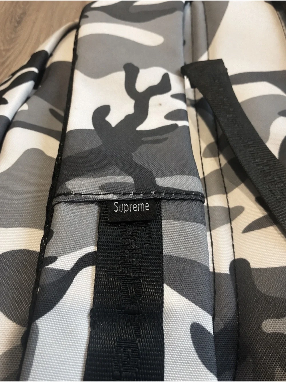 Supreme Black White Camo Backpack